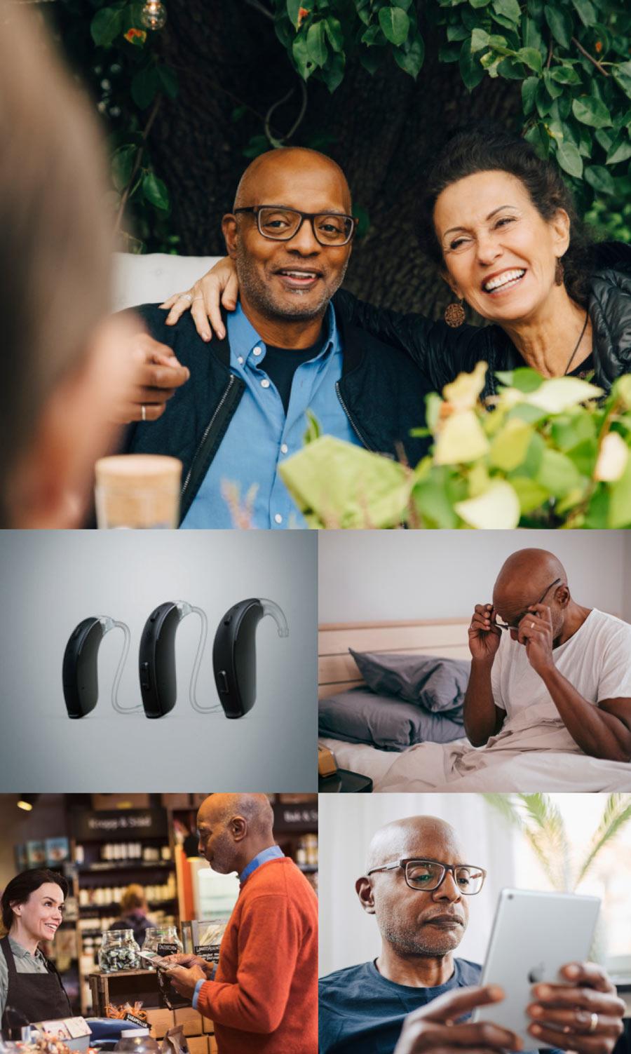 En ReSound Key bruger vist i forskellige hverdagssituationer